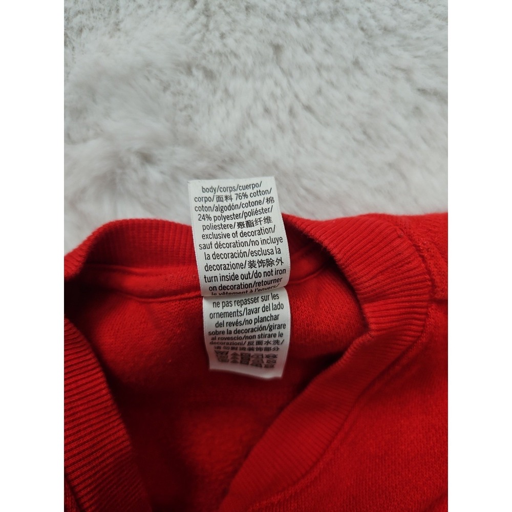 Vtg Style PINK Victoria's Secret Red Crewneck Sweater Sz S Indie Sleaze Y2K - Picture 4 of 12